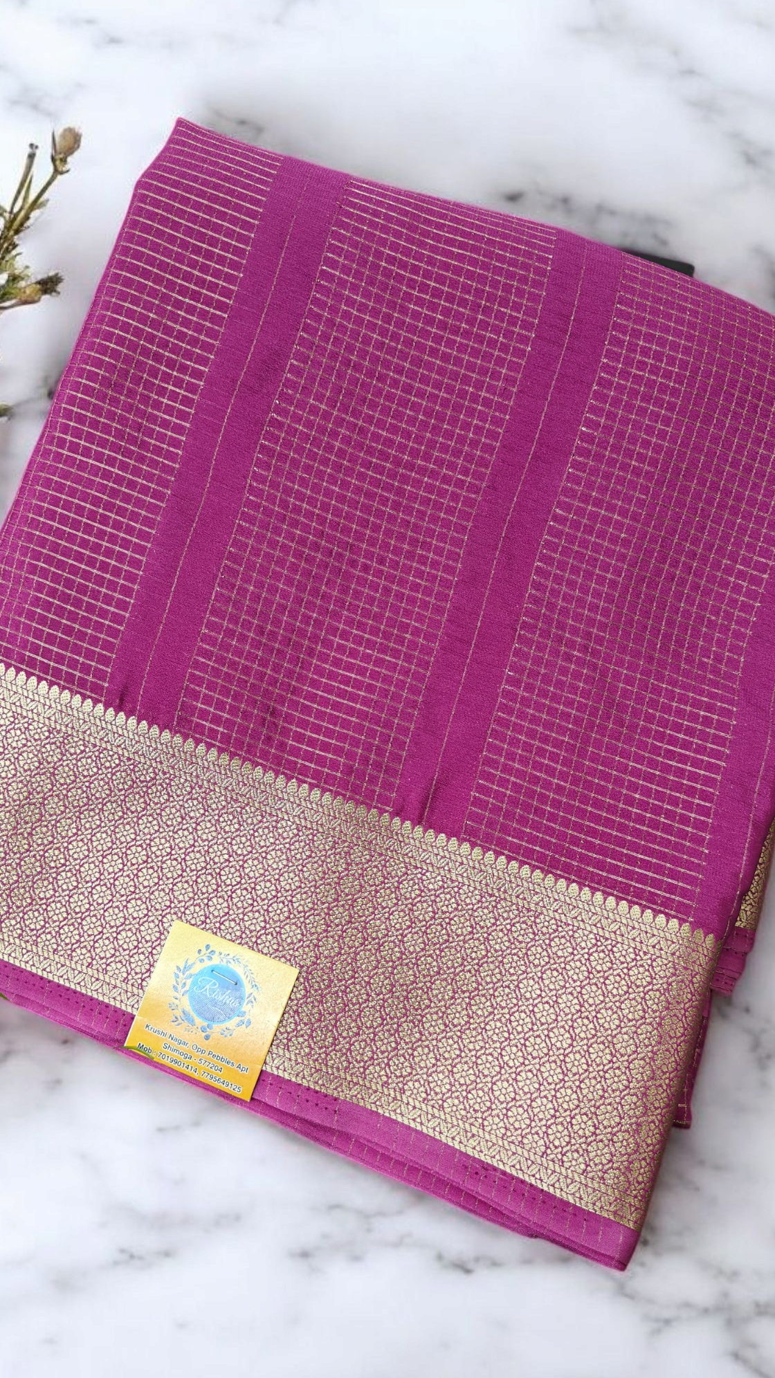 Dark Pink premium crepe silk