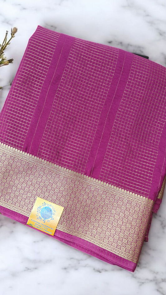 Dark Pink premium crepe silk