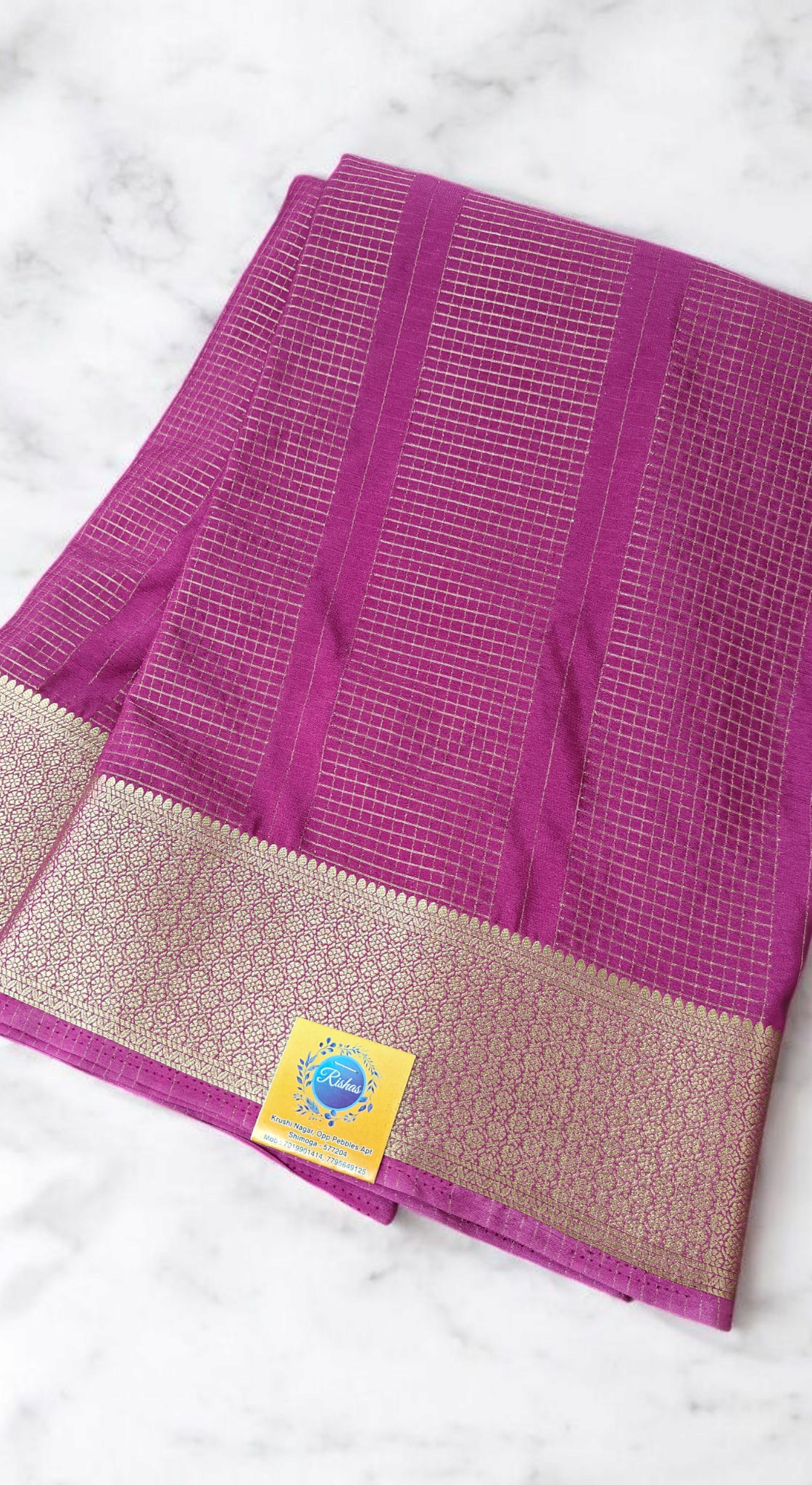 Dark Pink premium crepe silk