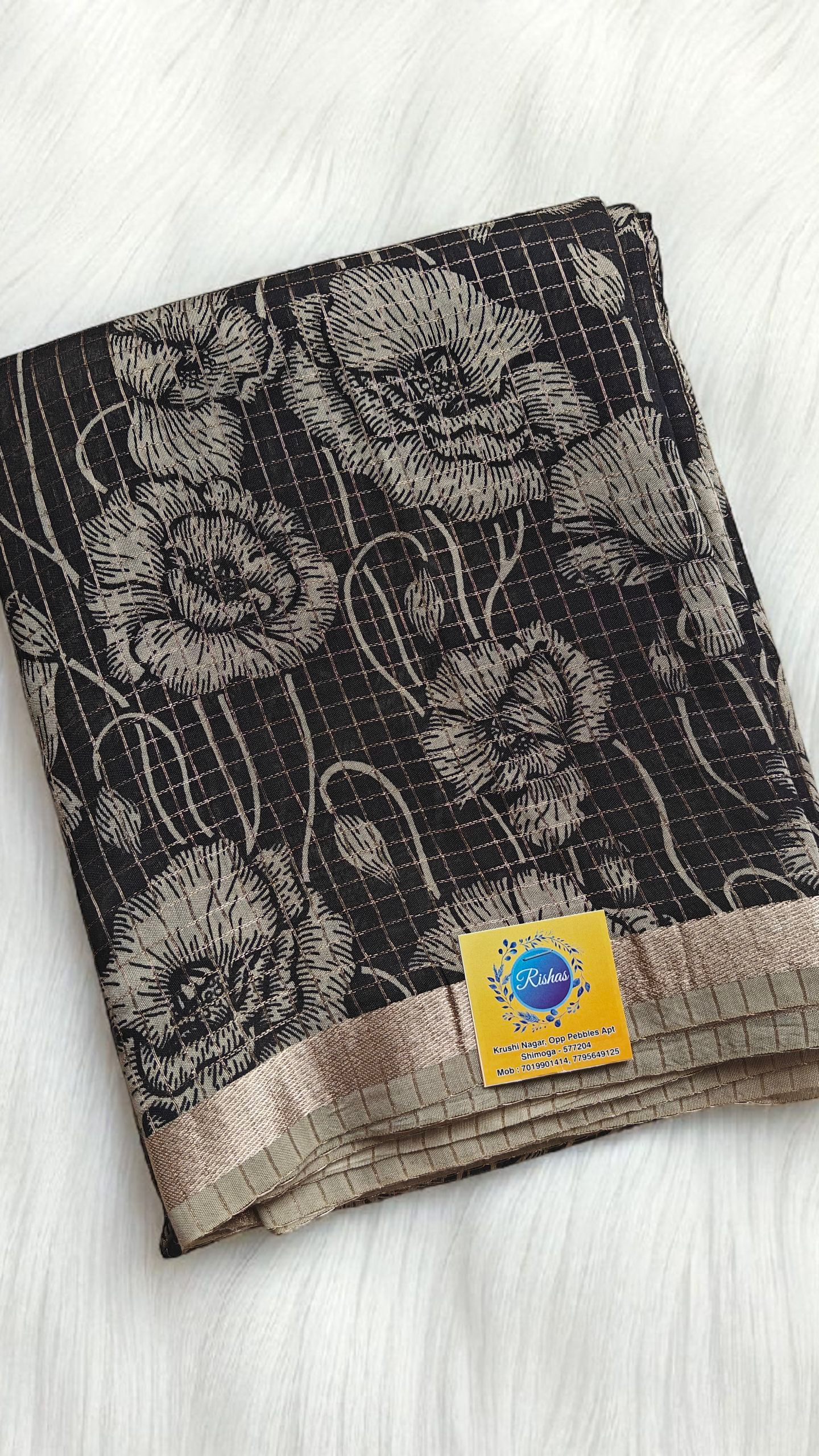 Black Pure Chinnon silk