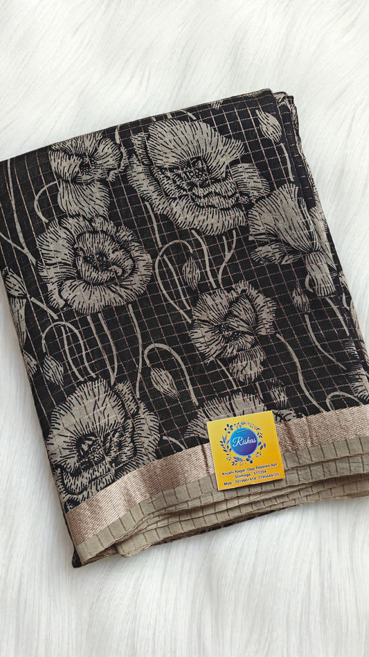 Black Pure Chinnon silk