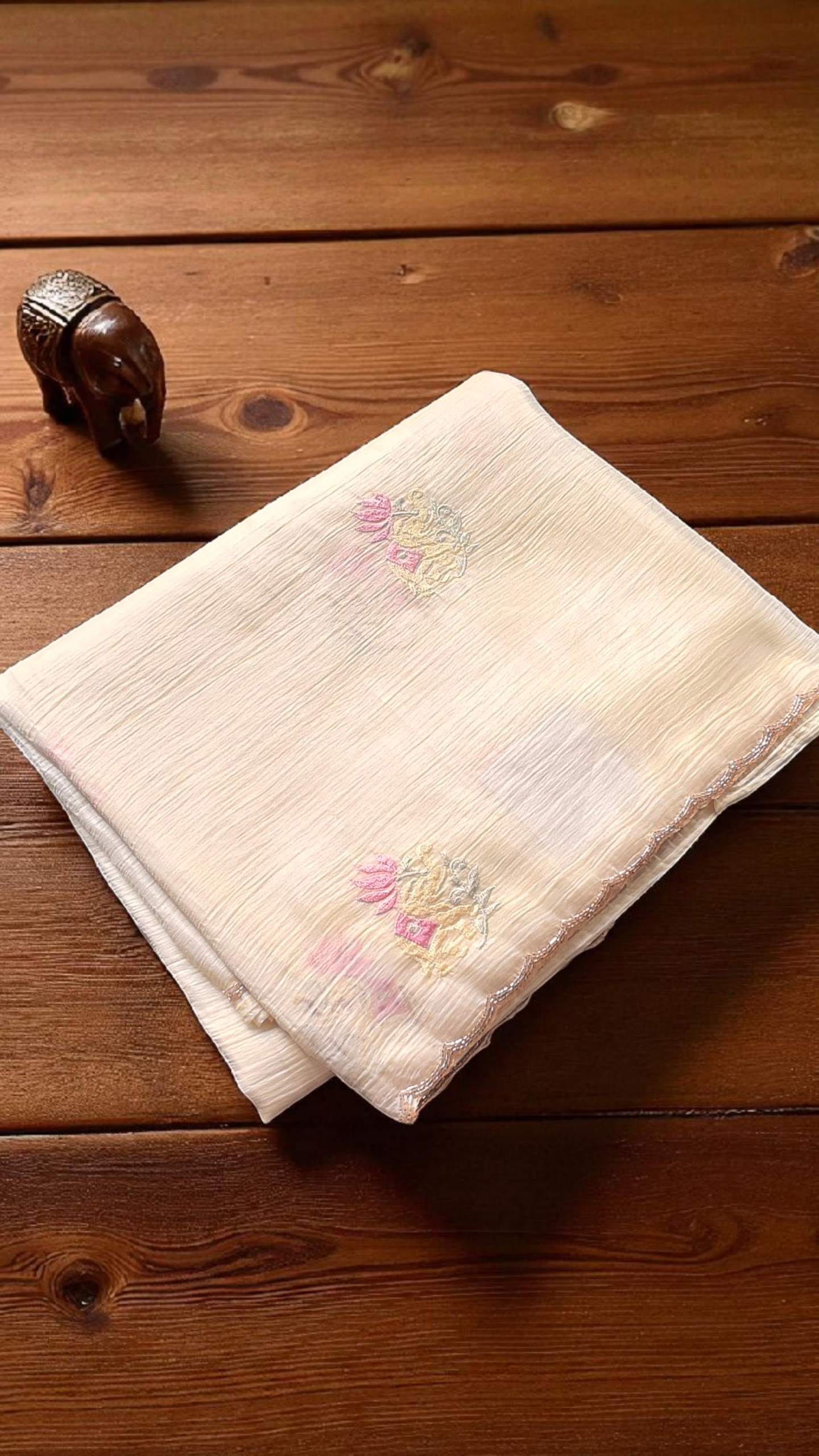 Pure soft glass tissue saree