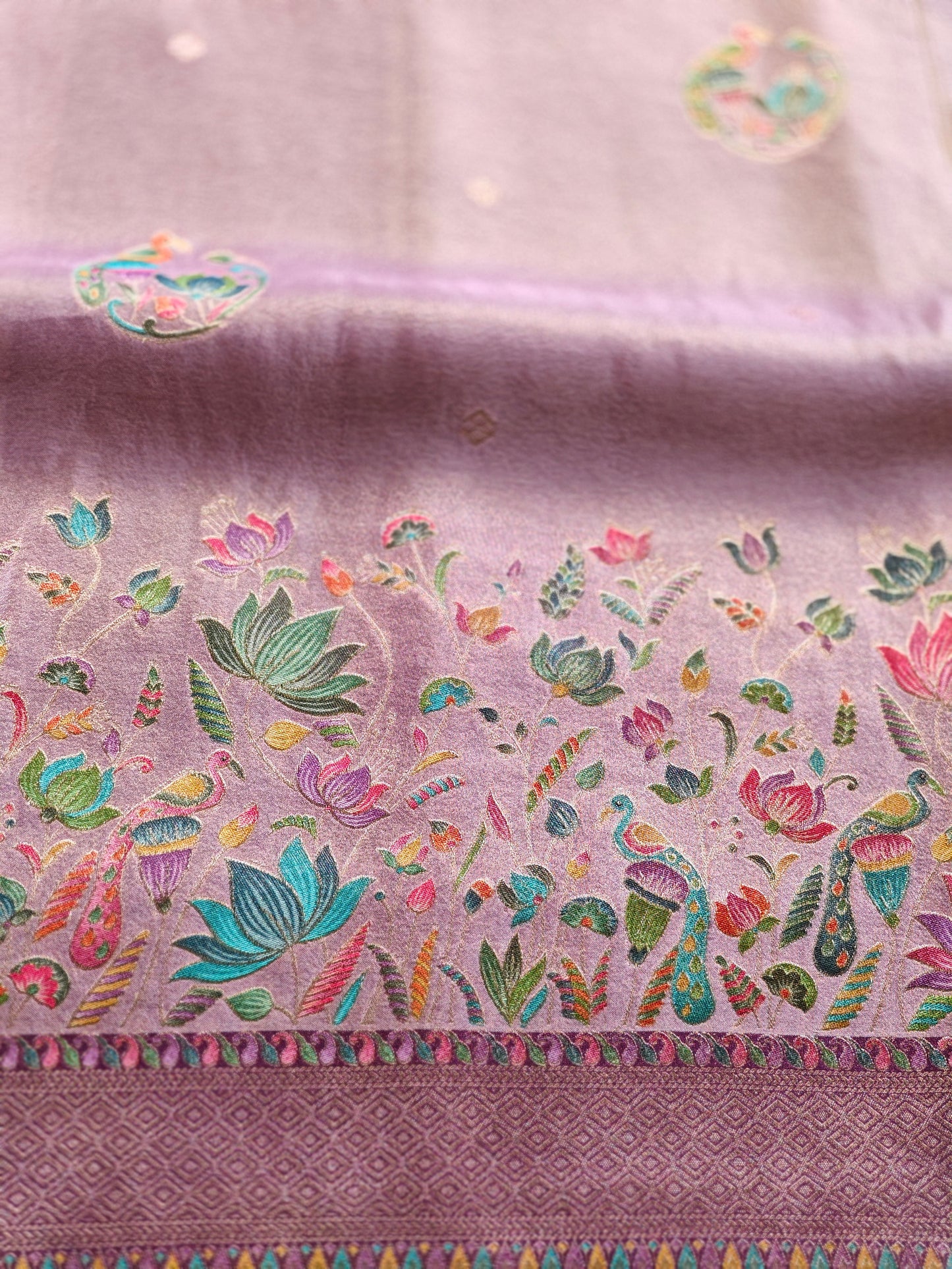 Lilac Pure soft tissue silk