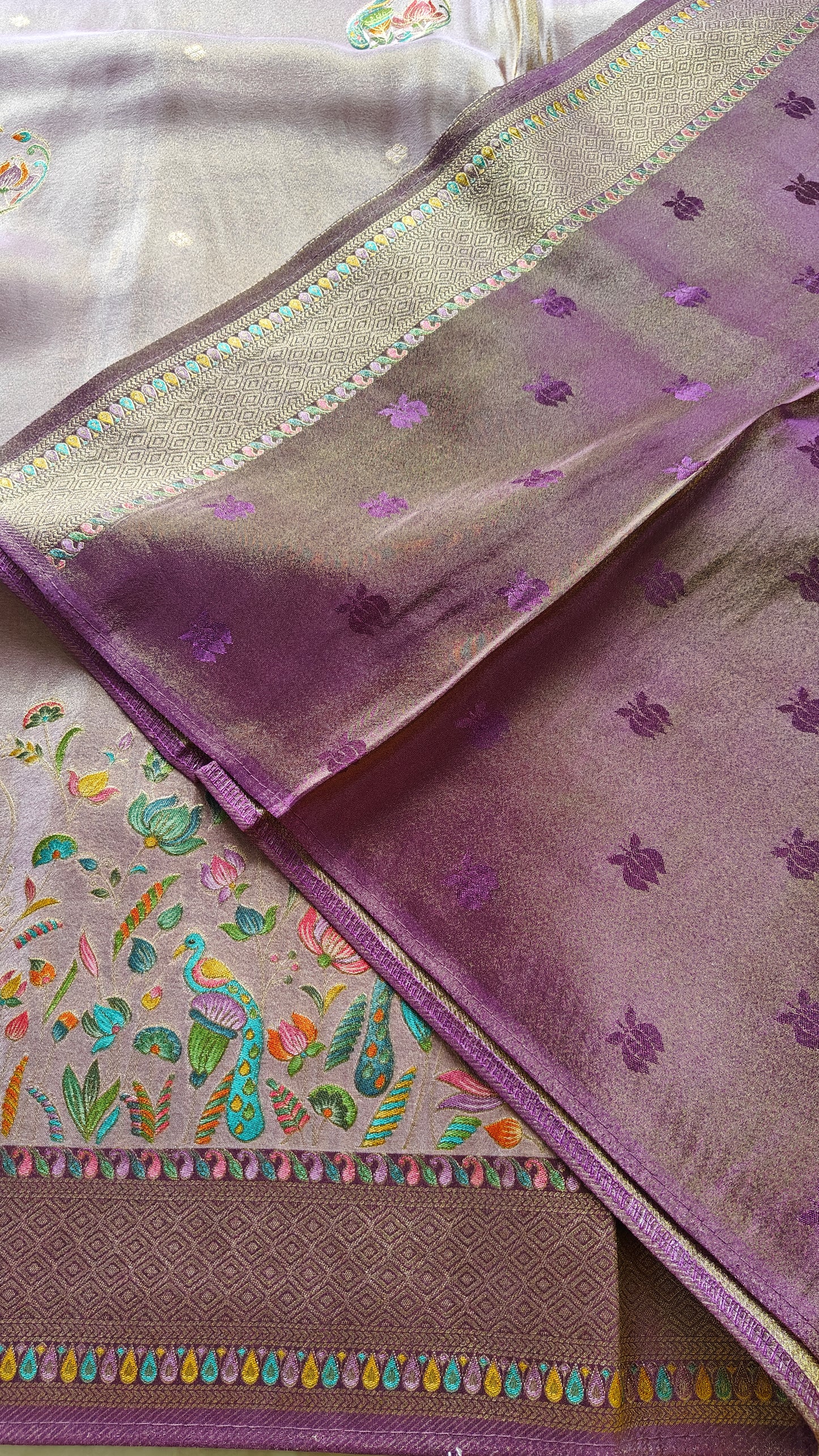 Lilac Pure soft tissue silk