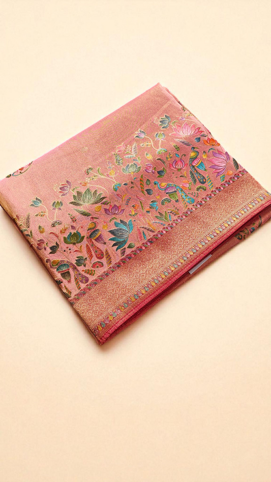 Pink Pure soft tissue silk