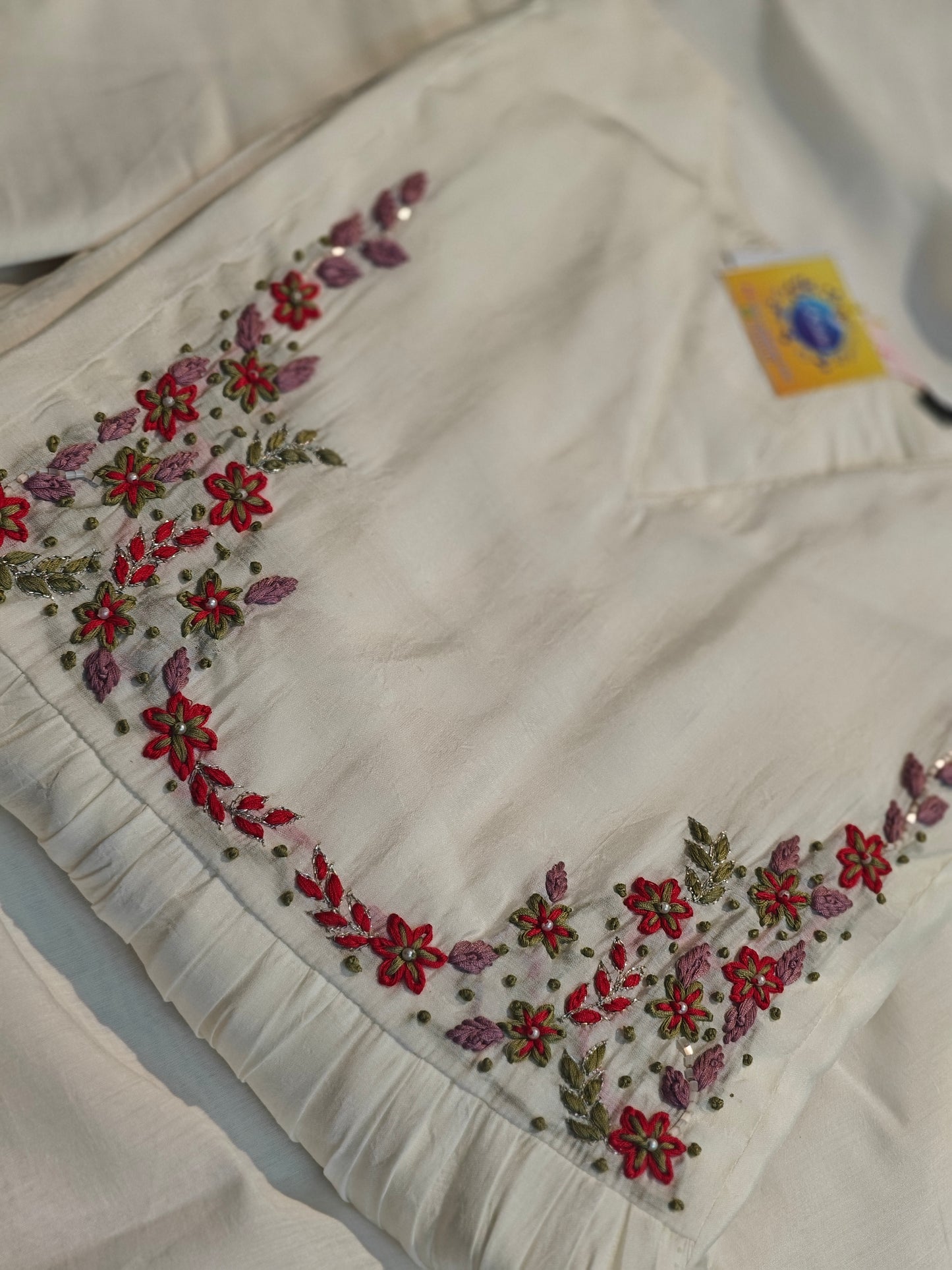 Mul chanderi white