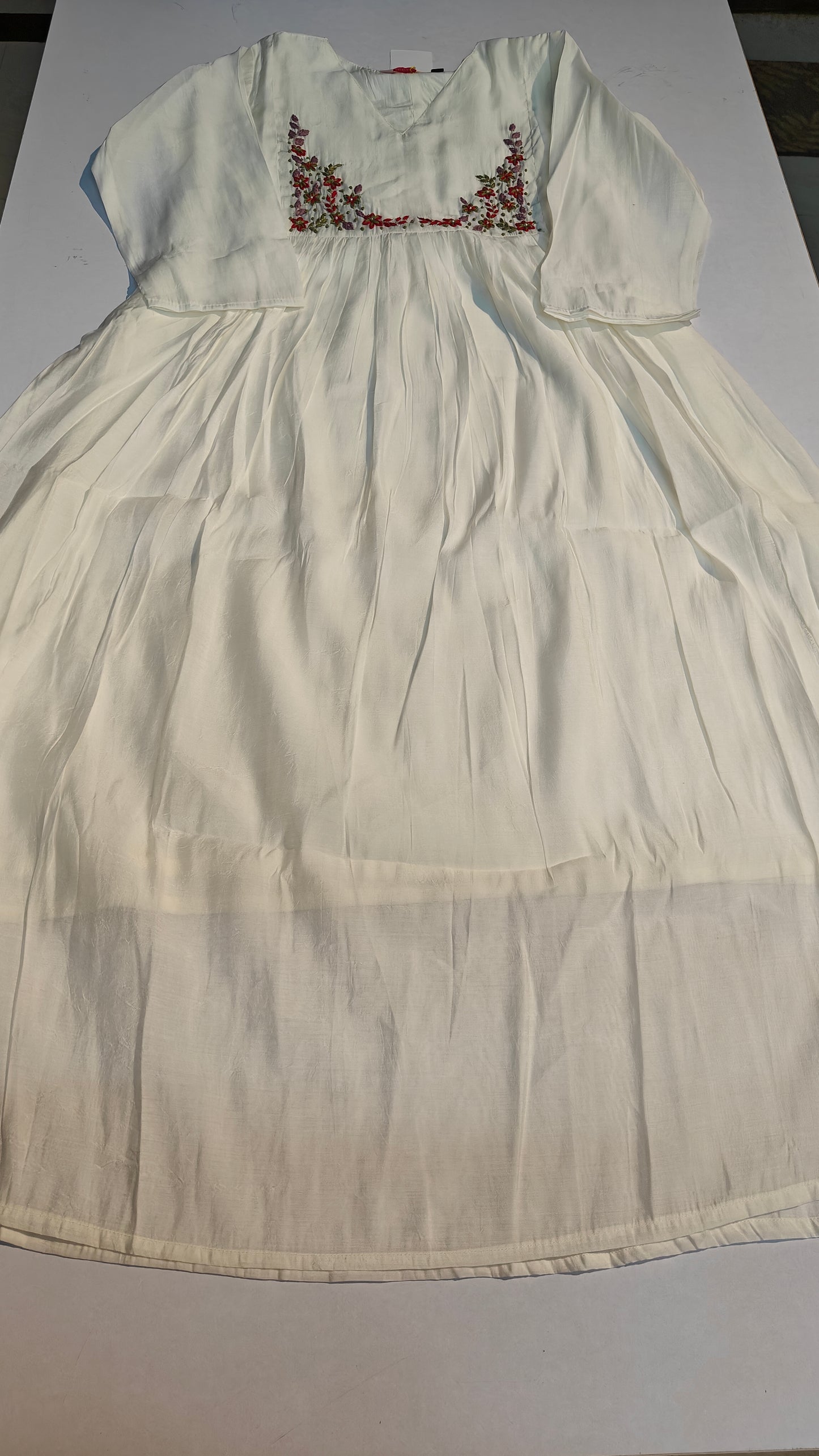 Mul chanderi white