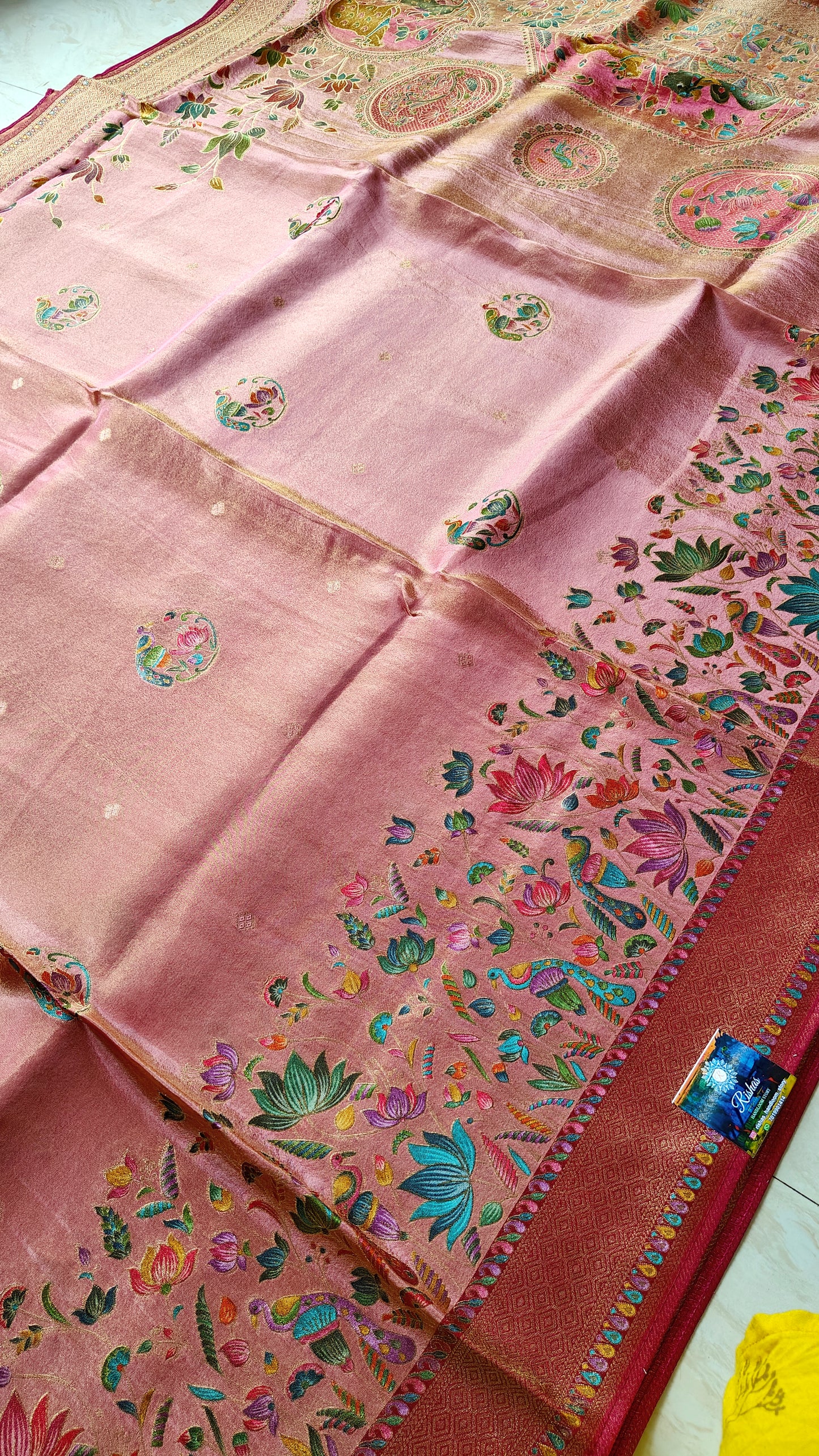 Pink Pure soft tissue silk