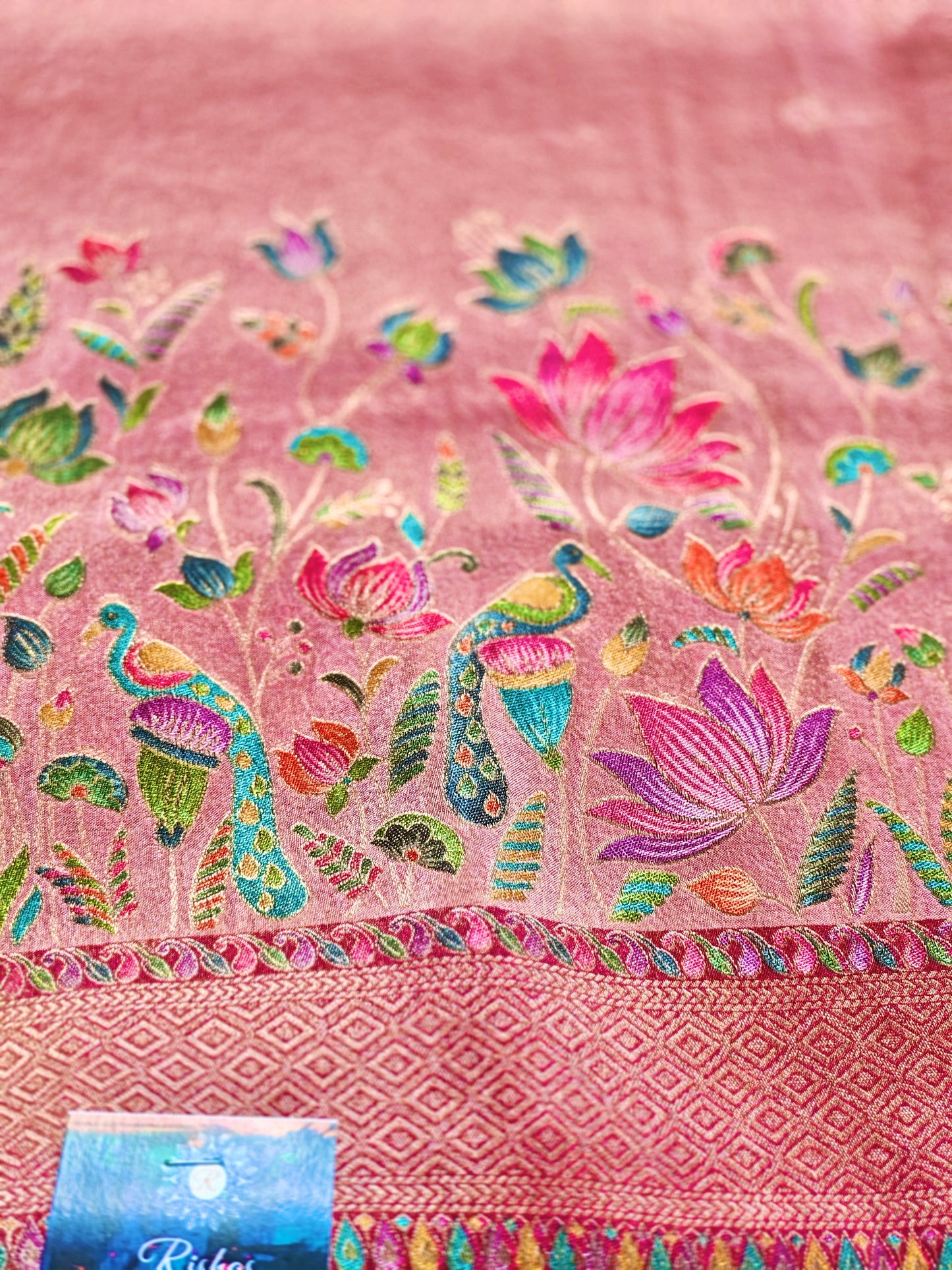 Pink Pure soft tissue silk