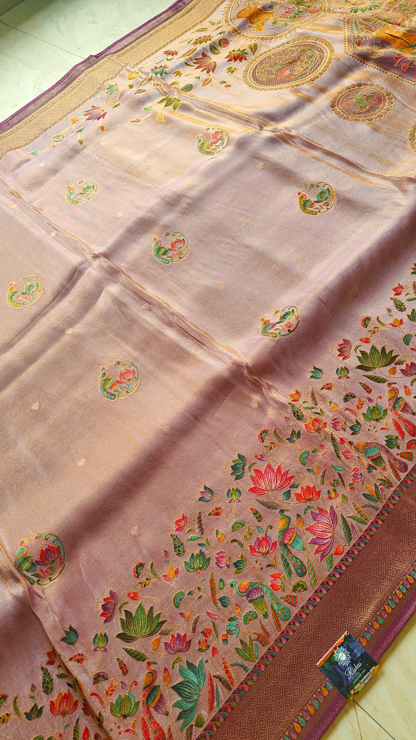 Lilac Pure soft tissue silk