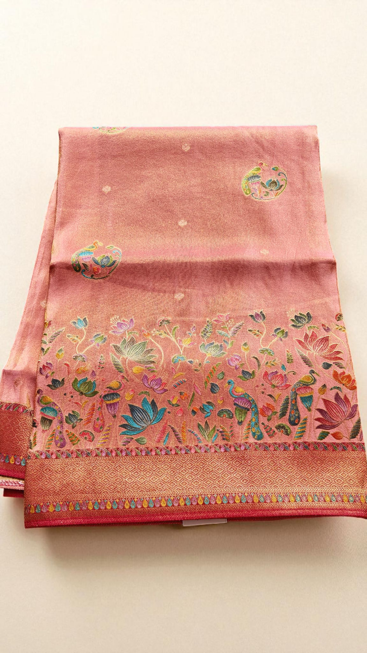 Pink Pure soft tissue silk