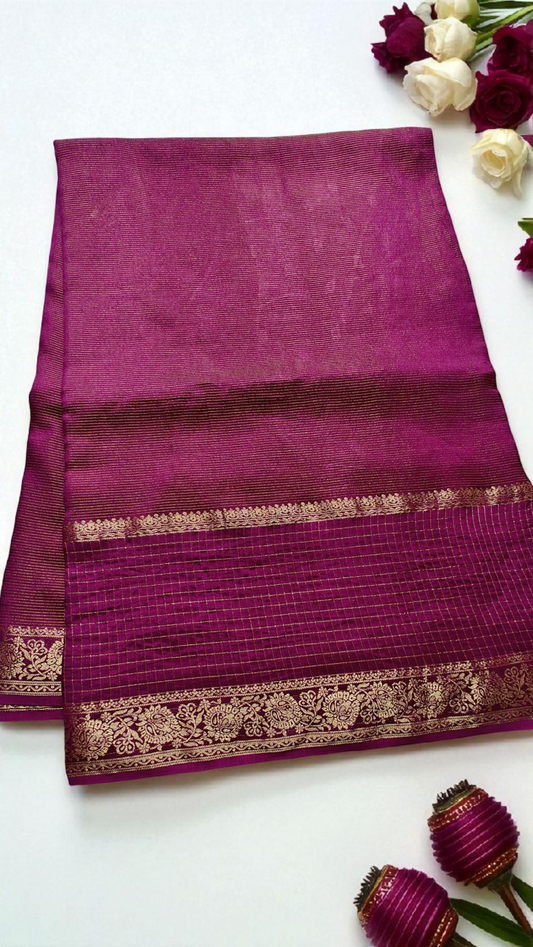 Deep Wine Pure munga silk