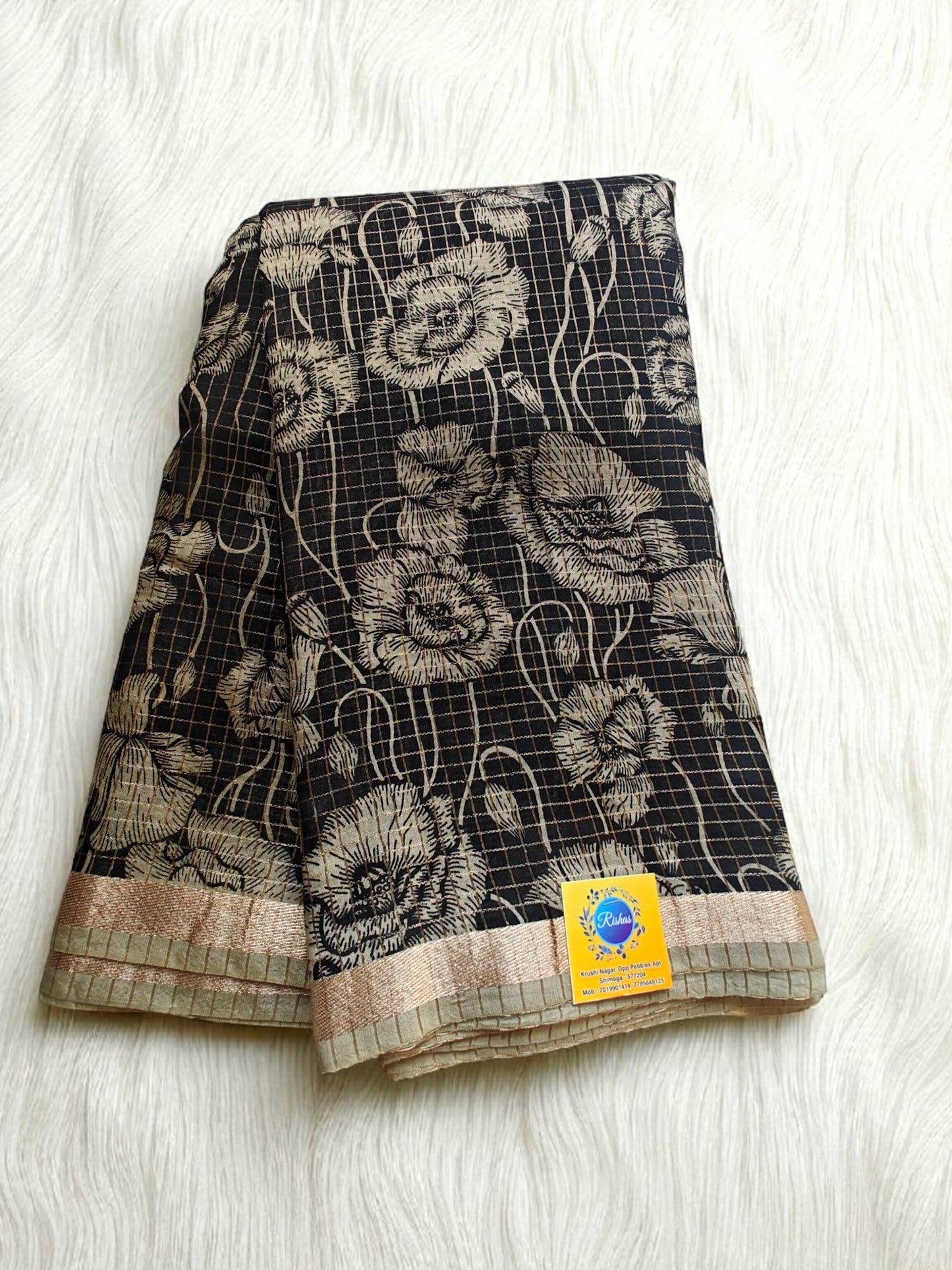 Black Pure Chinnon silk